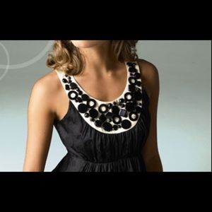 Milly Beaded Silk Black Mini Dress 4